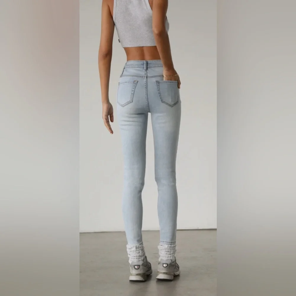 High Rise Skinny Stretch Light Blue Denim Jeans- Size 13 NWT